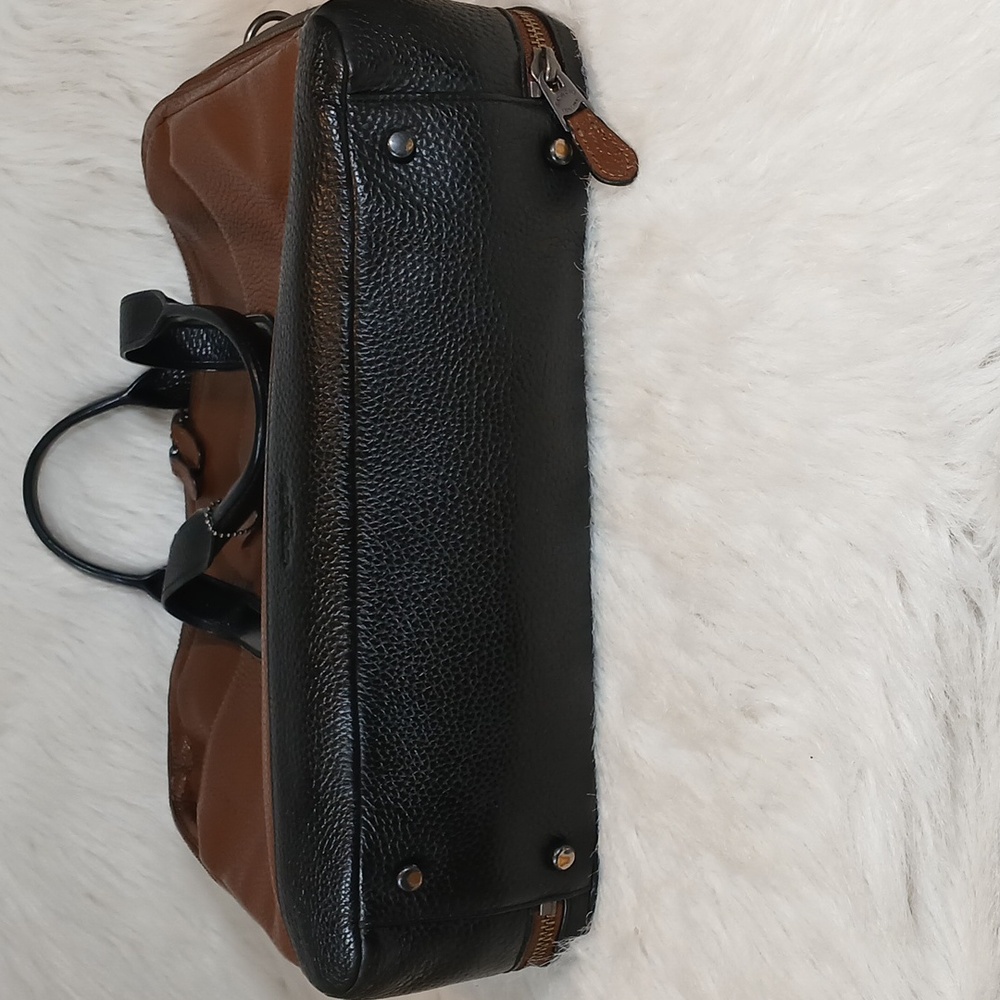 Coach Hamilton Brown Leather Double Zip  Men's Briefcase/ Shoulder Bag - Picture 12 of 16